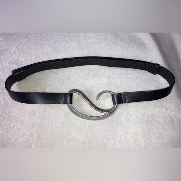 Chico's Accessories - UNIQUE Genuine leather adjustable western paisley buckle Chico’s belt, black
